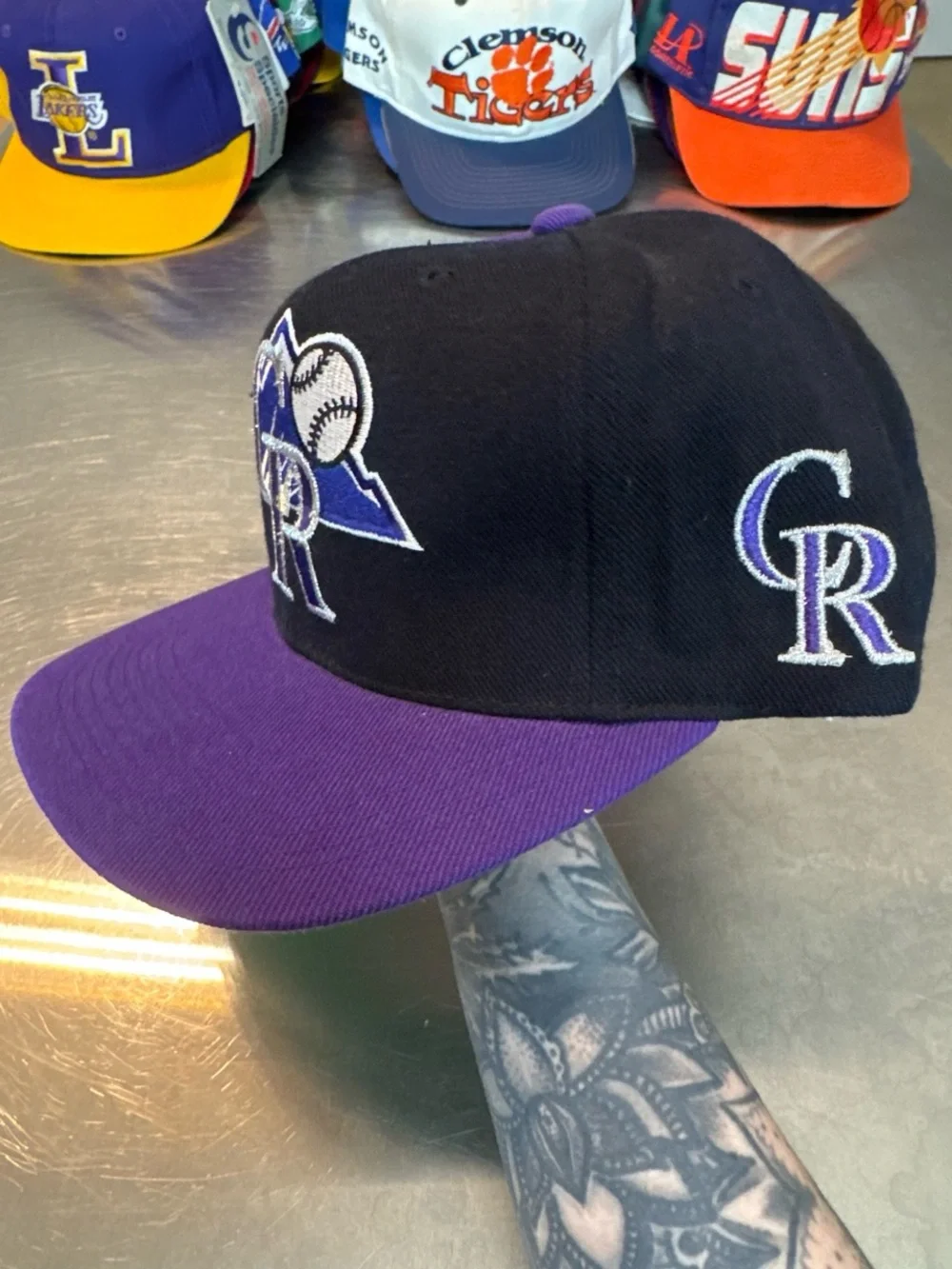Colorado Rockies Purple and Black MLB Baseball Cap